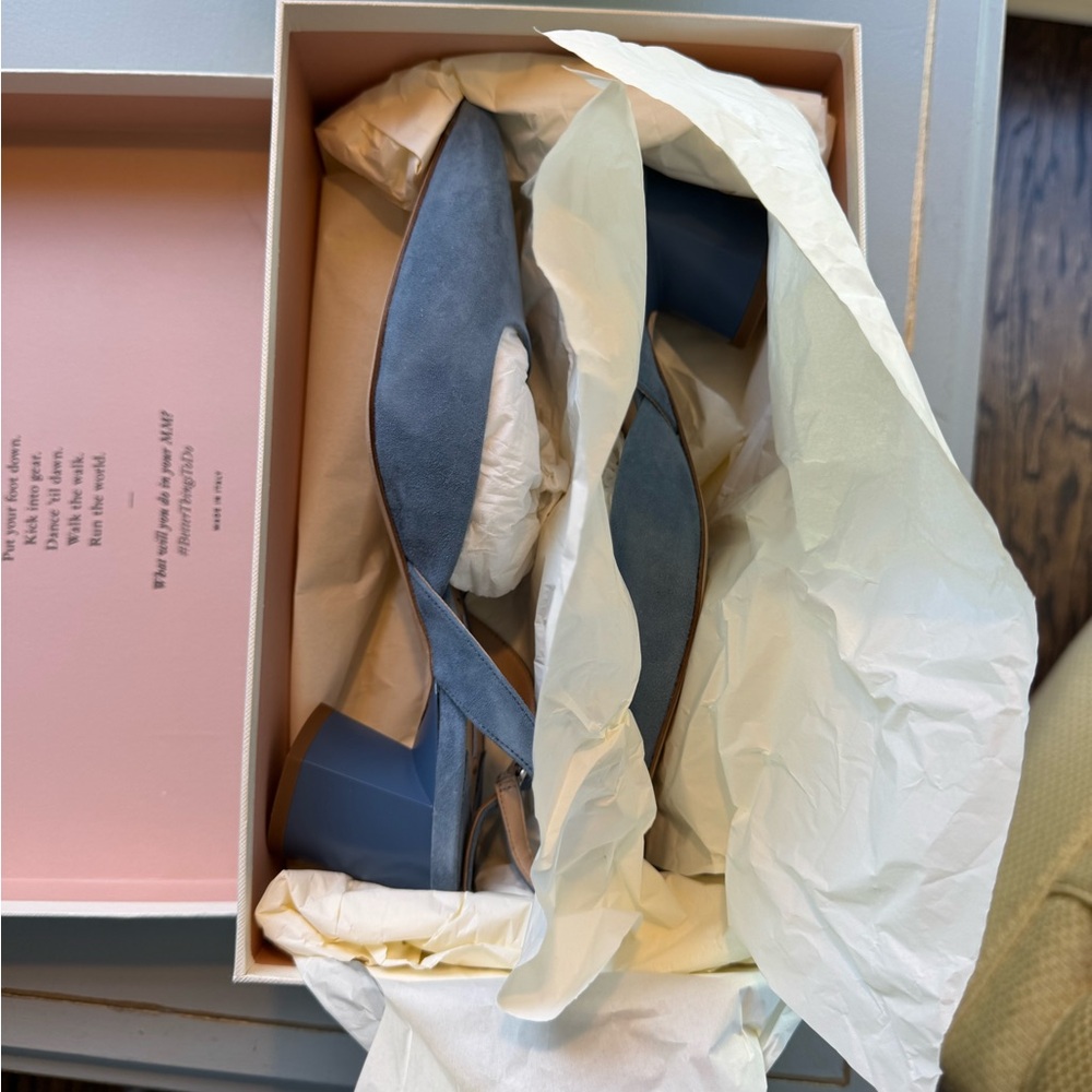 MM Lafleur Blue Heels New In Box
